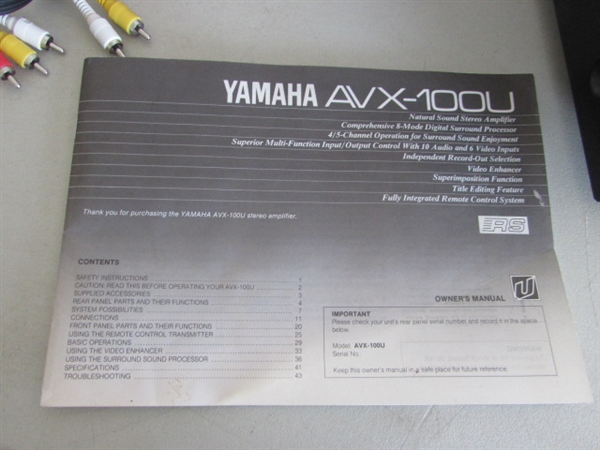 YAMAHA AM/FM STEREO TUNER & AMPLIFIER