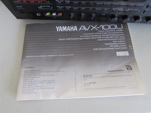 YAMAHA AM/FM STEREO TUNER & AMPLIFIER