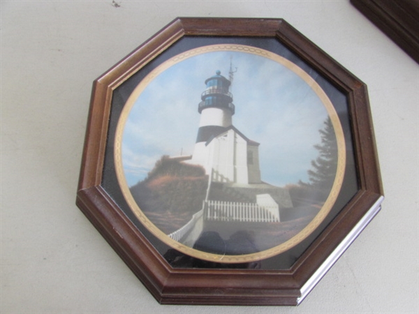 5 FRAMED LIGHTHOUSE COLLECTOR PLATES