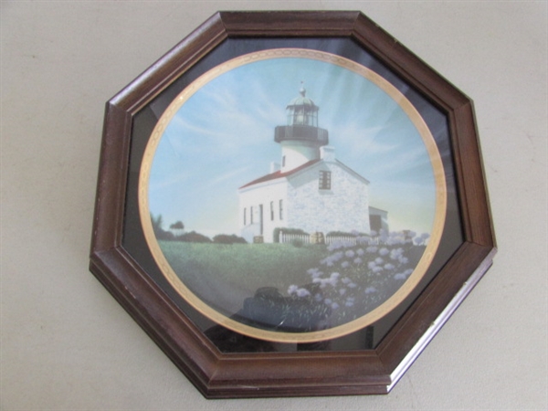 5 FRAMED LIGHTHOUSE COLLECTOR PLATES