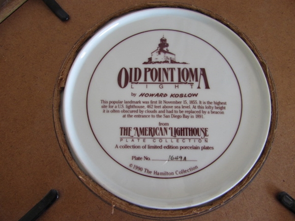 5 FRAMED LIGHTHOUSE COLLECTOR PLATES