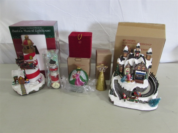 CHRISTMAS LIGHTHOUSE DECOR & MORE