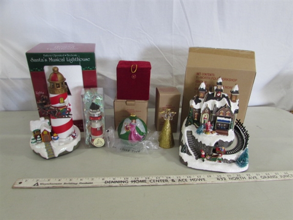 CHRISTMAS LIGHTHOUSE DECOR & MORE