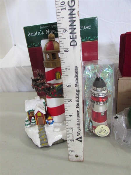 CHRISTMAS LIGHTHOUSE DECOR & MORE