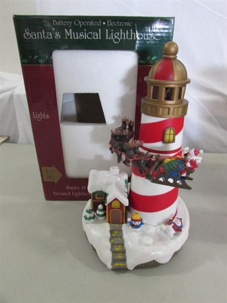 CHRISTMAS LIGHTHOUSE DECOR & MORE