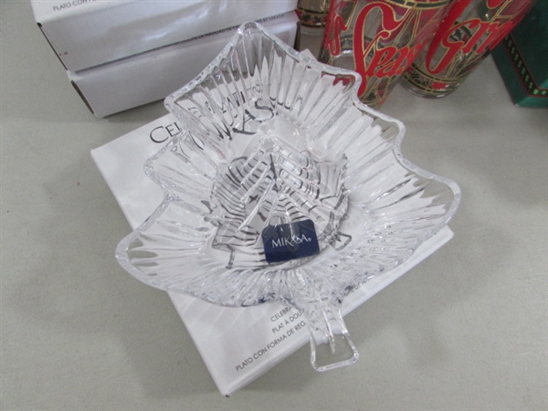 CHRISTMAS DECOR, TOWELS & DISHES