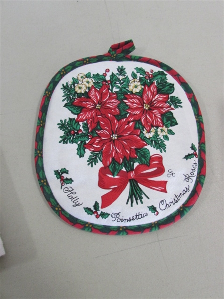 CHRISTMAS DECOR, TOWELS & DISHES