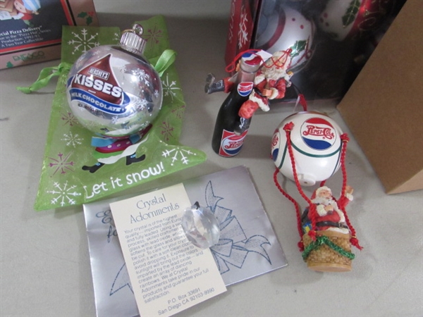 6.5' PRE LIT (CLEAR) ARTIFICIAL CHRISTMAS TREE & ASSORTED ORNAMENTS