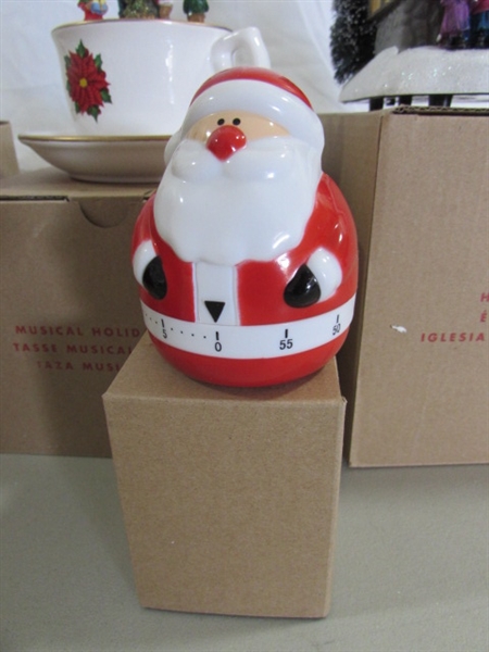 AVON ANIMATED CHRISTMAS DECOR, COOKIE JAR & TIMER