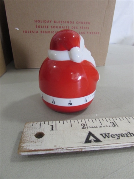AVON ANIMATED CHRISTMAS DECOR, COOKIE JAR & TIMER
