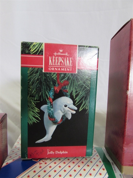 DOLPHINS & PACKERS CHRISTMAS ORNAMENTS
