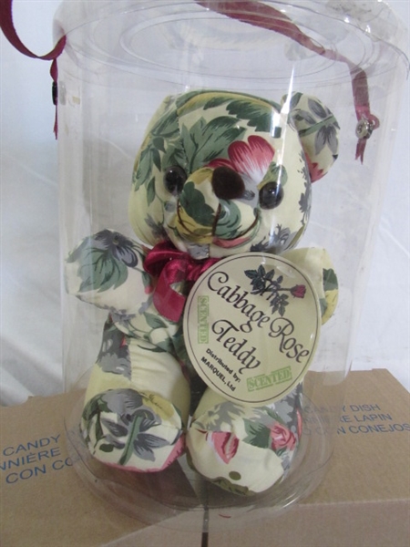 EASTER BUNNY CANDY DISHES, GLOBE & BEAR