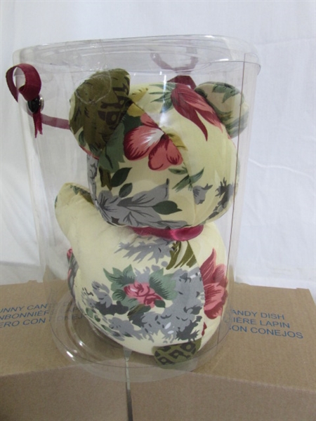 EASTER BUNNY CANDY DISHES, GLOBE & BEAR
