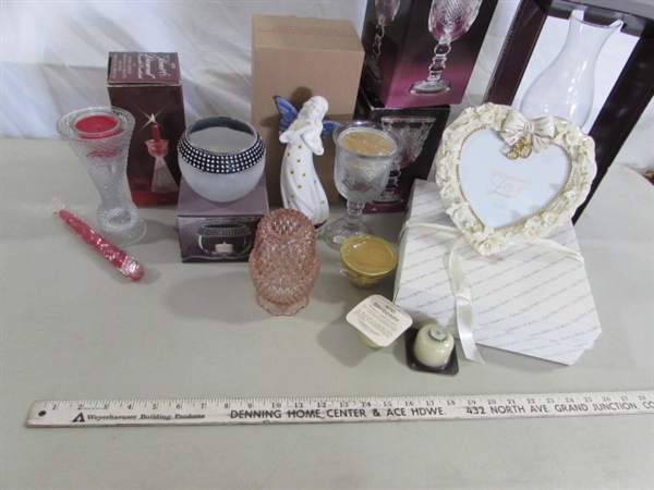 CANDLE HOLDERS, PICTURE FRAME & MORE