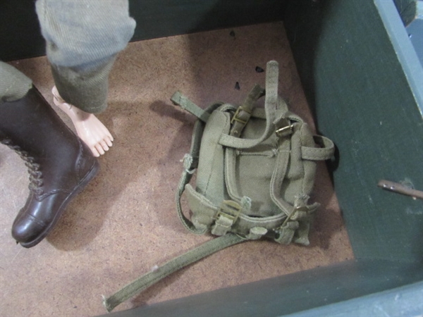 2 VINTAGE G.I. JOE DOLLS - 12 W/STORAGE