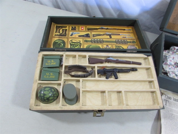 2 VINTAGE G.I. JOE DOLLS - 12 W/STORAGE