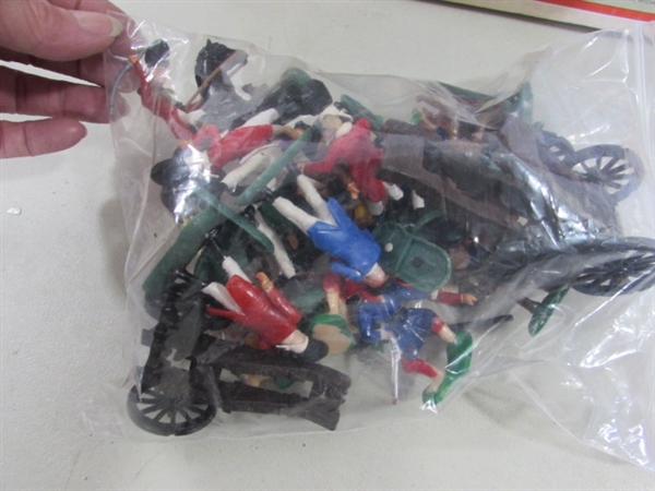 VINTAGE TOY SETS - FORT CHEYENNE, FORT GERONIMO & FORT LIBERTY W/FIGURINES