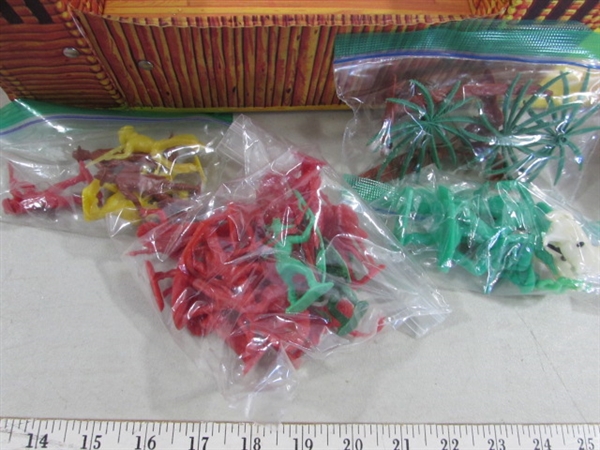 VINTAGE TOY SETS - FORT CHEYENNE, FORT GERONIMO & FORT LIBERTY W/FIGURINES