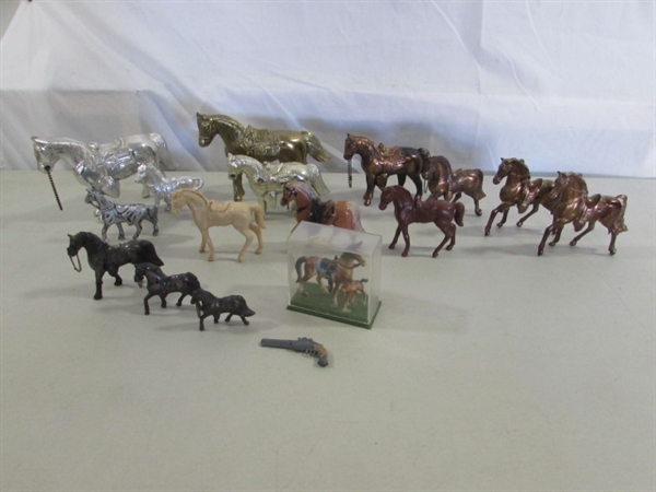 VINTAGE TROPHY HORSE COLLECTION - MOST ARE METAL