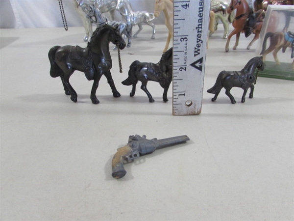 VINTAGE TROPHY HORSE COLLECTION - MOST ARE METAL