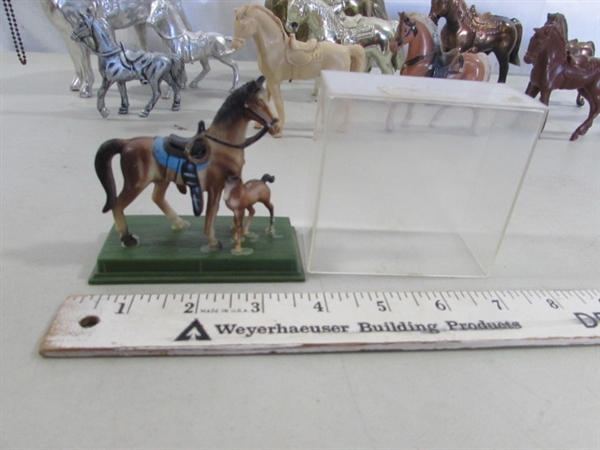 VINTAGE TROPHY HORSE COLLECTION - MOST ARE METAL