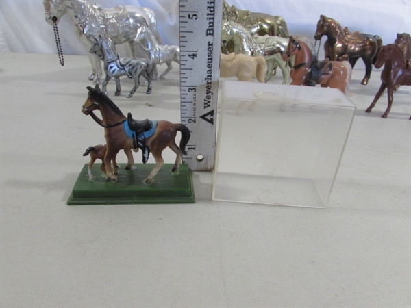 VINTAGE TROPHY HORSE COLLECTION - MOST ARE METAL