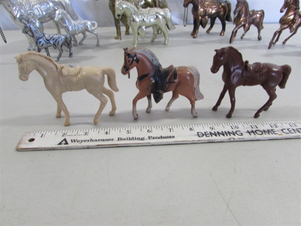 VINTAGE TROPHY HORSE COLLECTION - MOST ARE METAL