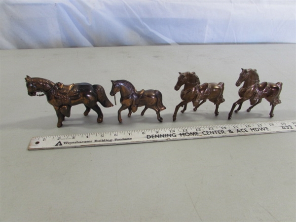 VINTAGE TROPHY HORSE COLLECTION - MOST ARE METAL
