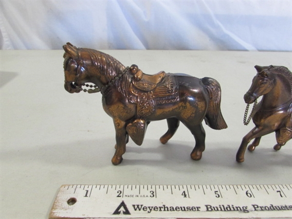 VINTAGE TROPHY HORSE COLLECTION - MOST ARE METAL