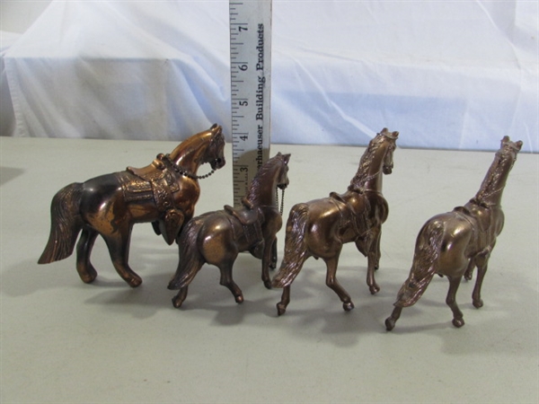 VINTAGE TROPHY HORSE COLLECTION - MOST ARE METAL