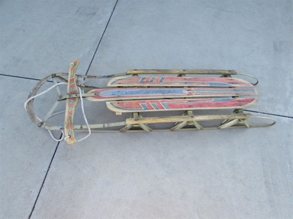 VINTAGE SILVER STREAK SLED