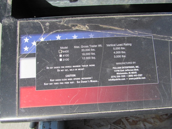 PULLRITE SUPERGLIDE 20,000 LB SLIDING 5TH WHEEL HITCH