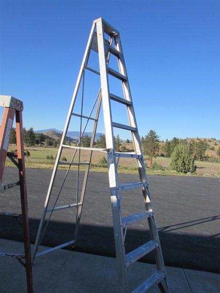 6' FIBERGLASS & 10' ALUMINUM A-FRAME LADDERS