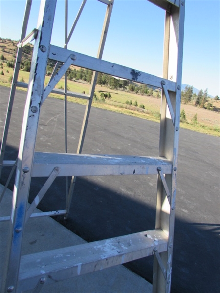 6' FIBERGLASS & 10' ALUMINUM A-FRAME LADDERS
