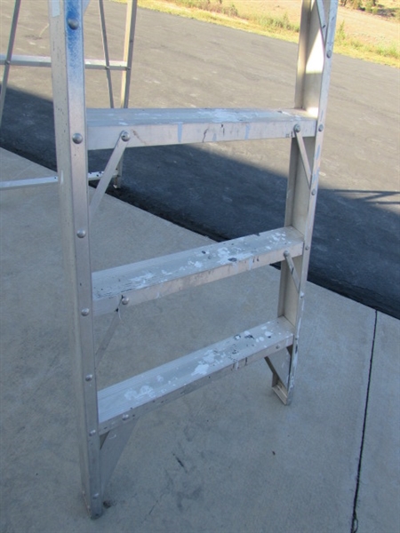 6' FIBERGLASS & 10' ALUMINUM A-FRAME LADDERS