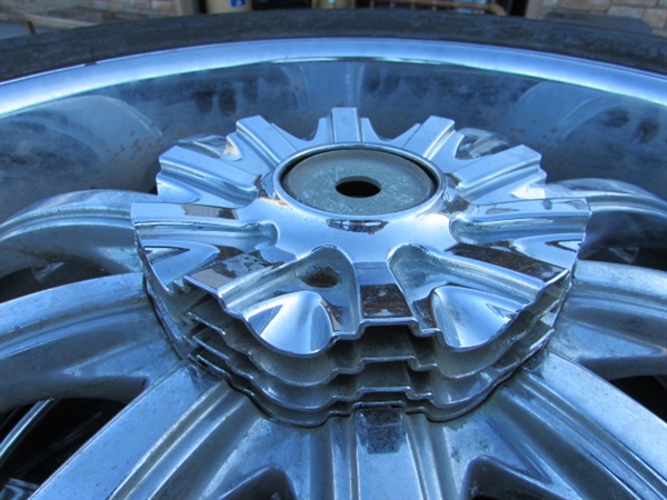 SET OF TIRES & WHEELS - TIRES ARE 295/35R24