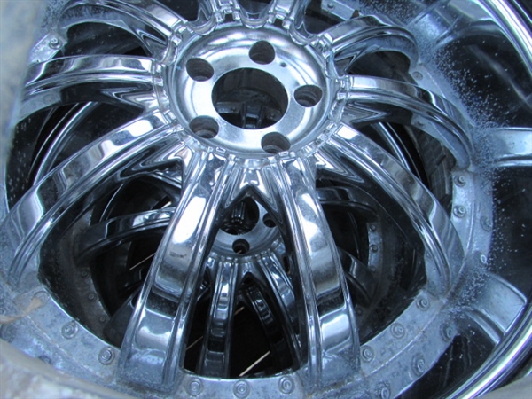 SET OF TIRES & WHEELS - TIRES ARE 295/35R24
