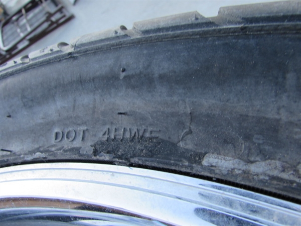 SET OF TIRES & WHEELS - TIRES ARE 295/35R24