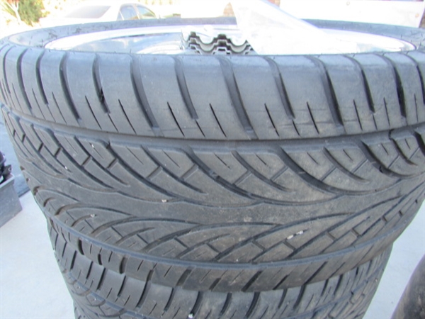 SET OF TIRES & WHEELS - TIRES ARE 295/35R24
