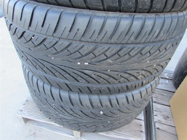 SET OF TIRES & WHEELS - TIRES ARE 295/35R24