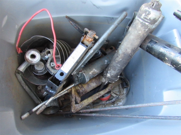 ASSORTMENT OF AUTOMOTIVE ITEMS, FENDER BLANKETS, GREASE GUNS & MORE
