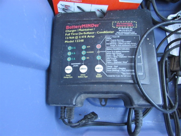 4 BATTERY TENDERS/MAINTAINERS