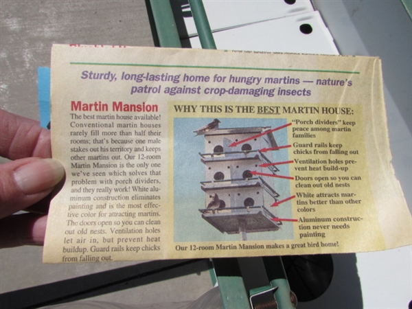 MARTIN HOUSE ON METAL POST