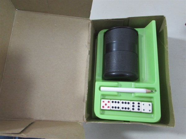 DOMINOES, CRIBBAGE BOARDS, POKER CHIPS & MORE