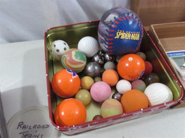 VINTAGE WINDUP NASA MOON SCOUT TOY, 1970'S CEREAL BOX LICENSE PLATES & VARIOUS TOYS