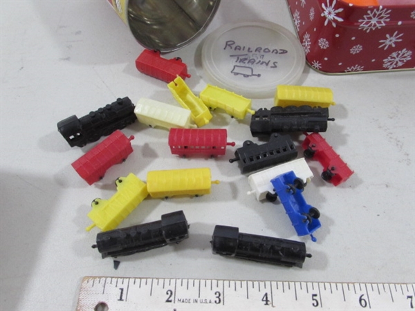 VINTAGE WINDUP NASA MOON SCOUT TOY, 1970'S CEREAL BOX LICENSE PLATES & VARIOUS TOYS