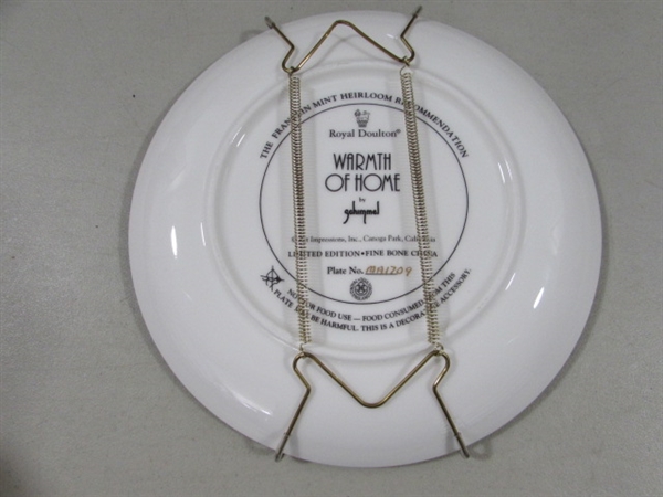 LARGE CLOTH TIGER WALL ART & BIG CAT COLLECTOR PLATES