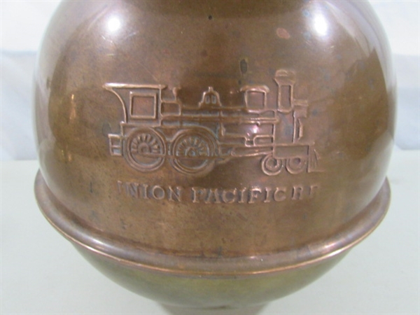 BRASS & COPPER SPITOON & BRASS POTS & KEY KEEPER