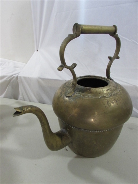 BRASS & COPPER SPITOON & BRASS POTS & KEY KEEPER