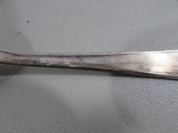 VINTAGE HOLMES & EDWARDS DANISH PRINCESS SILVERPLATE FLATWARE SET IN BOX + 6 LADY ESTHER TEASPOONS